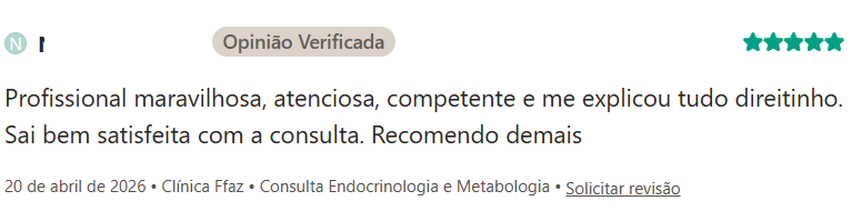 Depoimento de paciente — Doctoralia